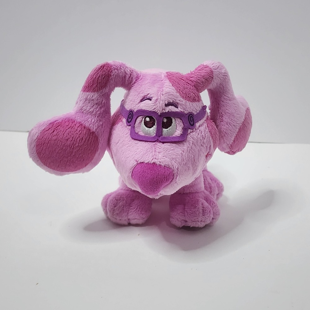 Blue's Clues & You MAGENTA Plush Pink Dog Glasses Nickelodeon 2021 6"